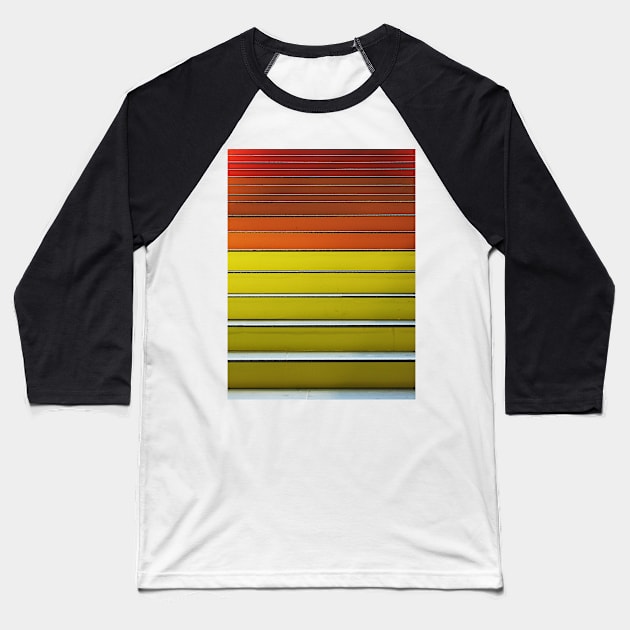 Warm Stripes Baseball T-Shirt by PeterH